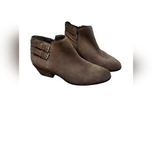 Sam Edelman Suede Leather Ankle Boots Brown Size 9 Boho Festival Western Cowgirl